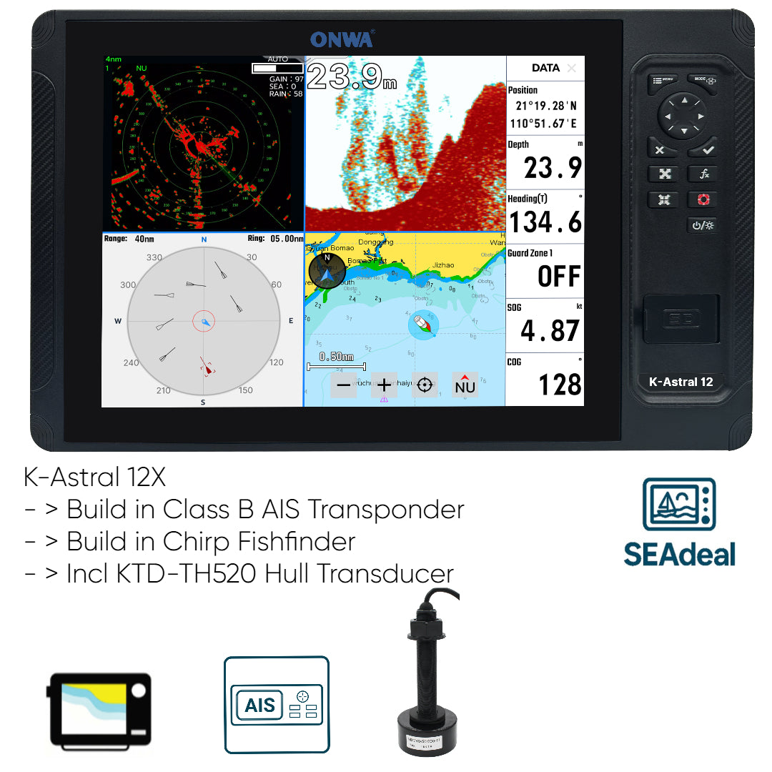 K-Astral 12- mét AIS & Diepte & Radar optie